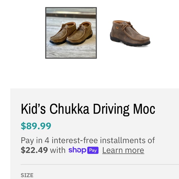 TWISTED X KID'S CHUKKA DRIVING MOC - SIZE 4M - EXCELLENT CONDITION - Picture 8 of 8